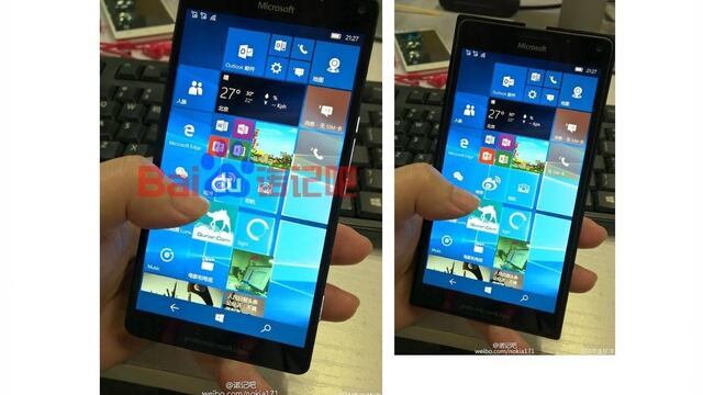 Filtran imágenes de nuevo teléfono Lumia con Windows 10