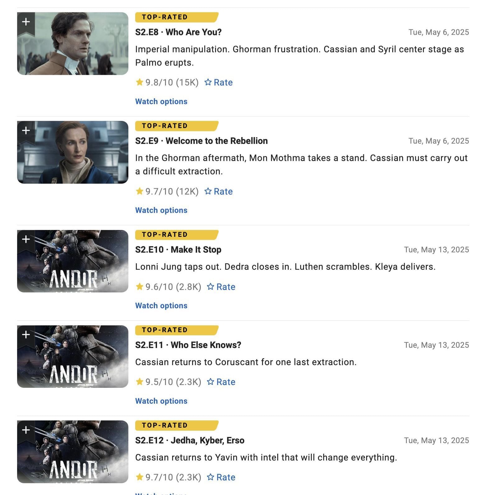 Andor 2 de Star Wars