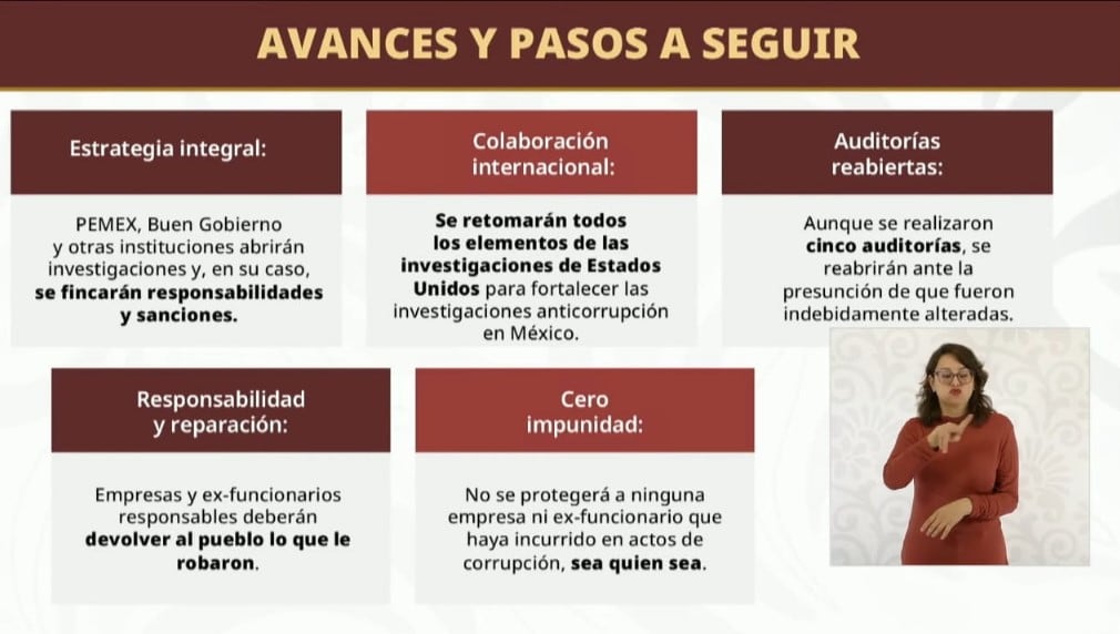 Gobierno de México investiga contratos de Pemex relacionados con sobornos