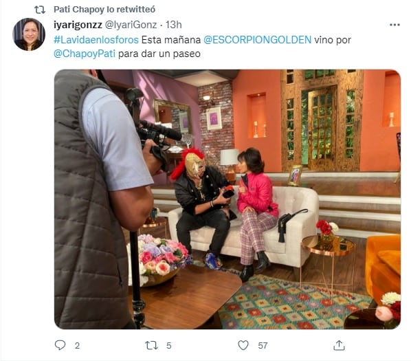 Pati Chapoy y el Escorpión Dorado se reúnen