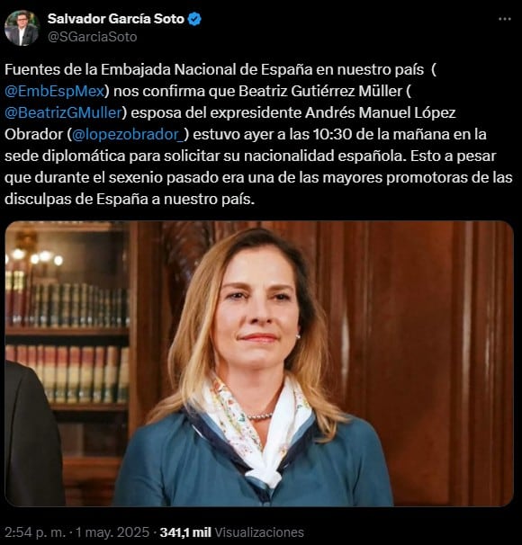 Beatriz Gutiérrez habría solicitado nacionalidad española.