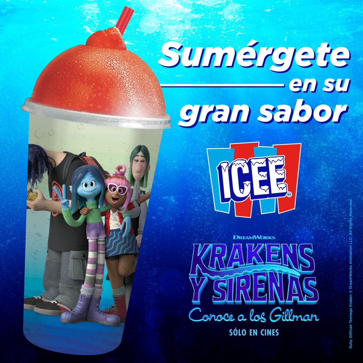 Vaso ICEE de Krakens y Sirenas