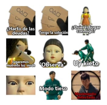 Stickers de 'El Juego del Calamar'