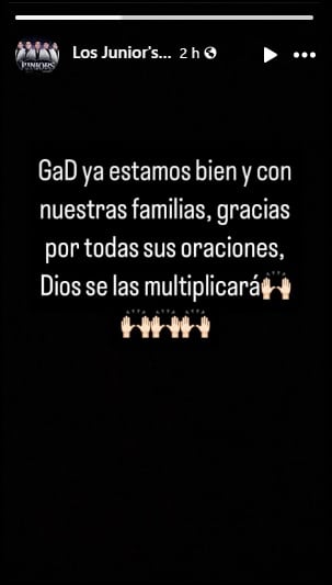 Los Juniors de Monterrey agradecen sus oraciones tras desaparecer.