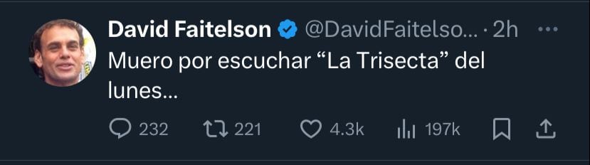 Tuits de David Faitelson sobre Igor Lichnovsky.