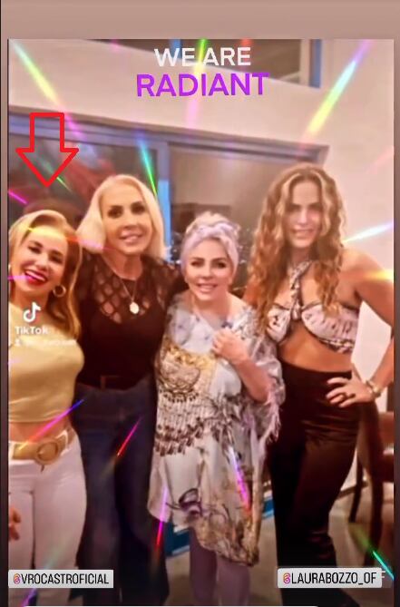Laura Bozzo y Verónica Castro se fueron de fiesta con dos mujeres más.