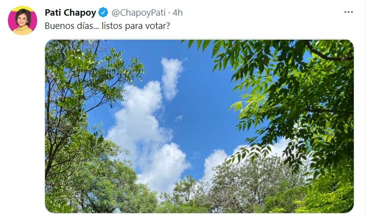 Pati Chapoy lista para votar