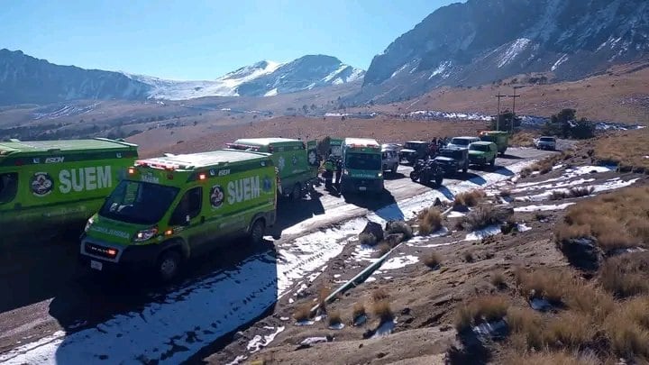 Accidente en Nevado de Toluca, cuerpos de emergencia arribaron a la zona