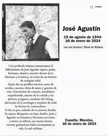 Muere José Agustín