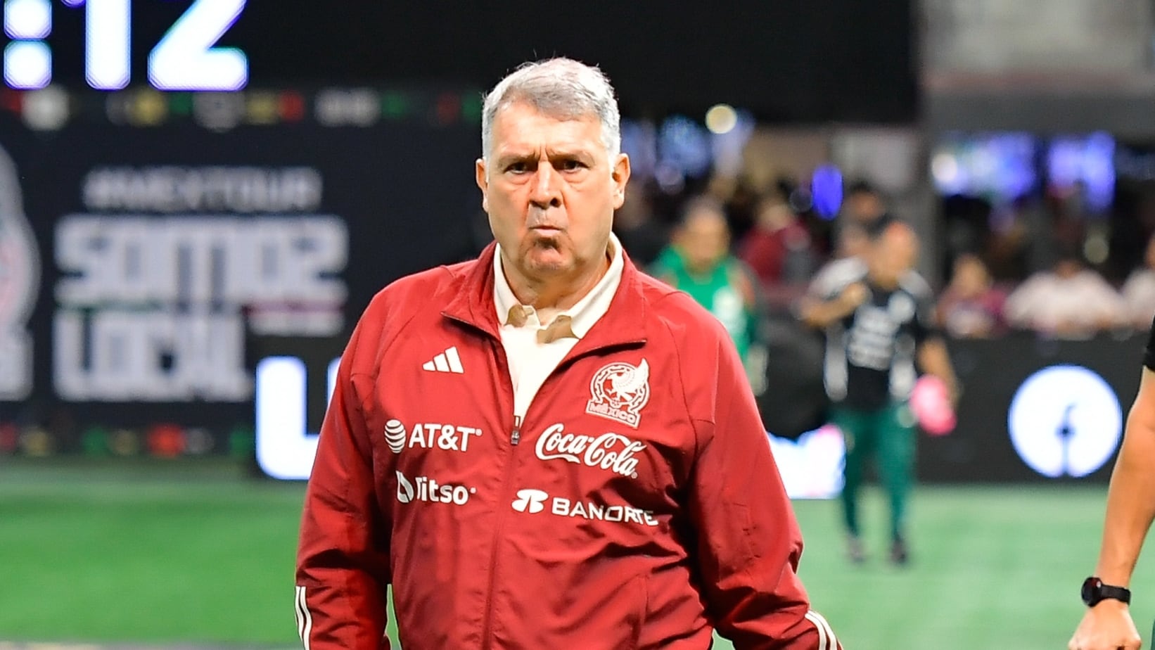 Gerardo Martino en el partido ante Paraguay