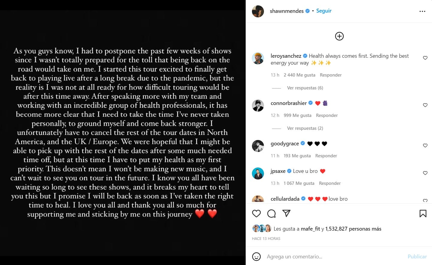 Post de Shawn Mendes
