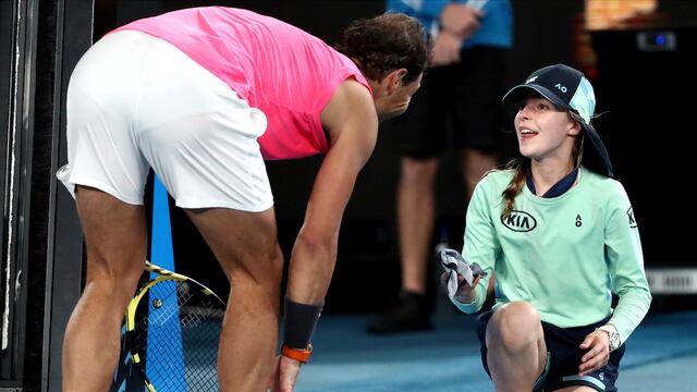 Nadal protagonizó un tierno momento en Australia