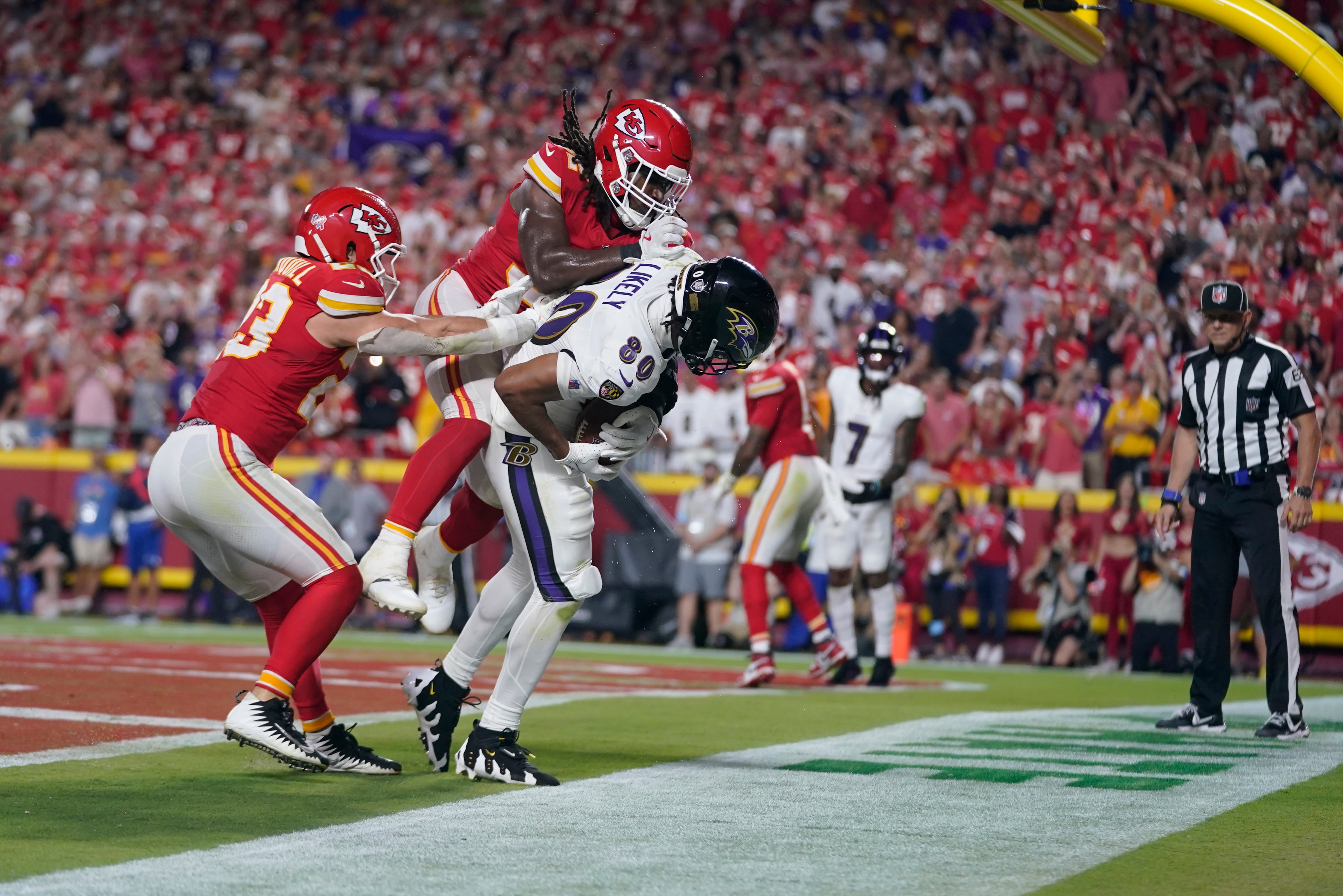 La dramática jugada en el partido de los Chiefs vs Ravens