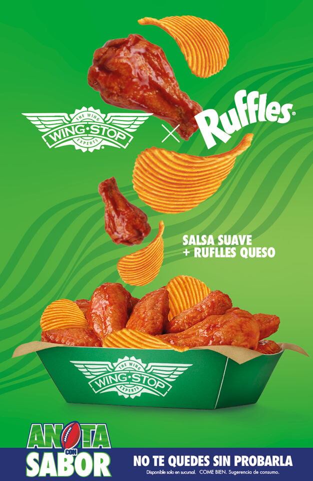 Alitas de Wingstop con Ruffles de queso