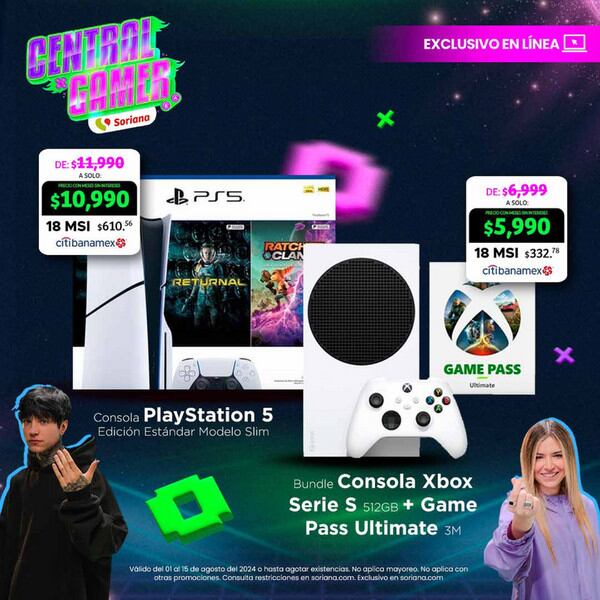 Ofertas Soriana en videojuegos hoy al 15 de agosto