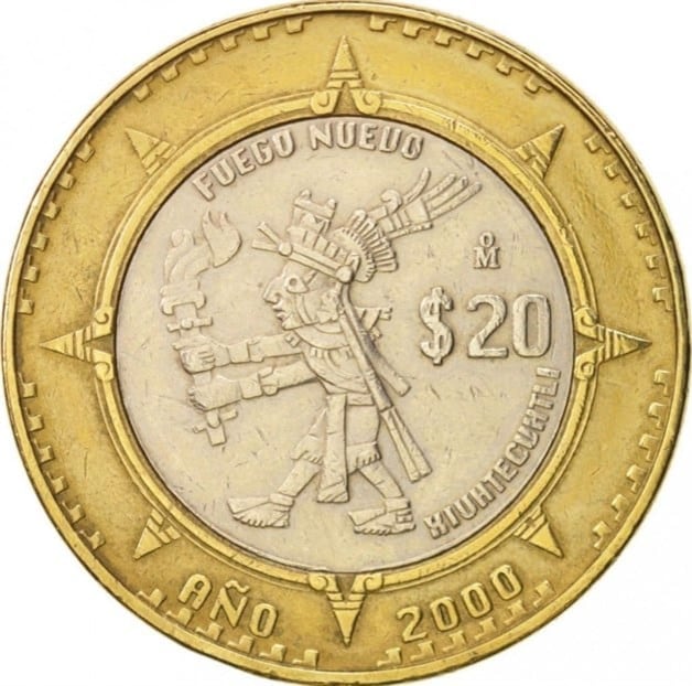Moneda de 20 pesos que valdría medio millón de pesos.