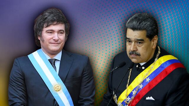 Javier Milei y Nicolás Maduro