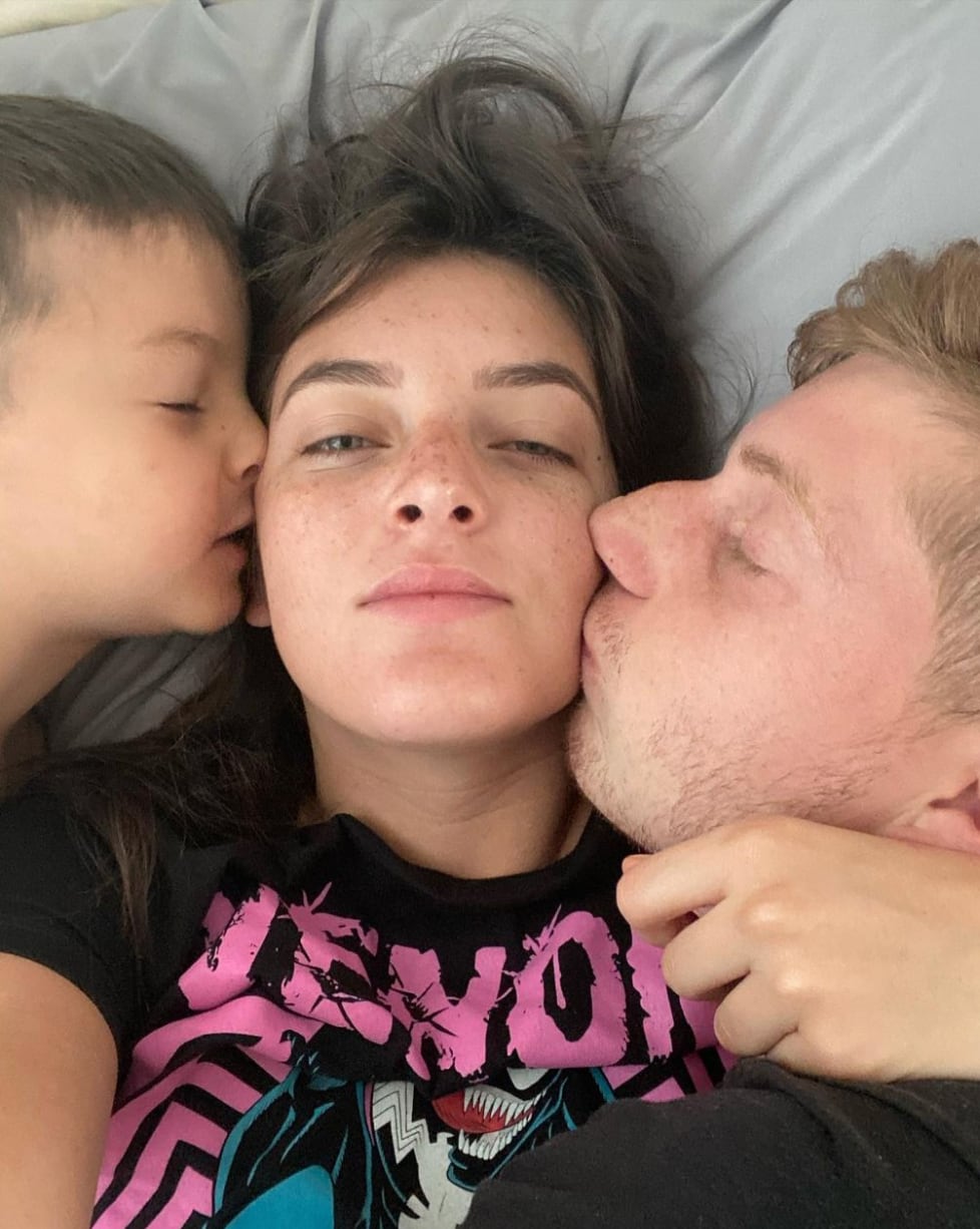 Octavio Ocaña, Nerea Godínez y su hijo