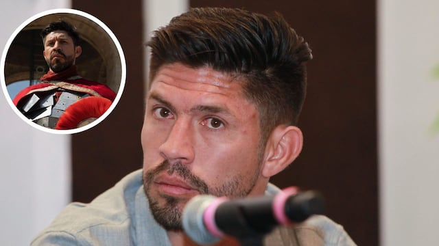 Oribe Peralta encabeza el desfile por el estreno de la película Gladiador II.