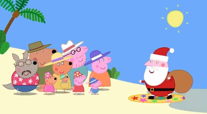 Maratón de capítulos de Peppa Pig con Santa Claus