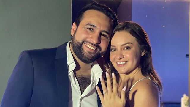 Ana Lago y su prometido