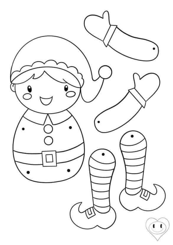 Duendes navideños para colorear y armar: 5 plantillas listas para imprimir y decorar en Navidad