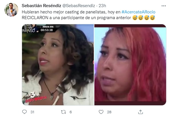 Panelista reciclado del programa: 'Acércate a Rocío'