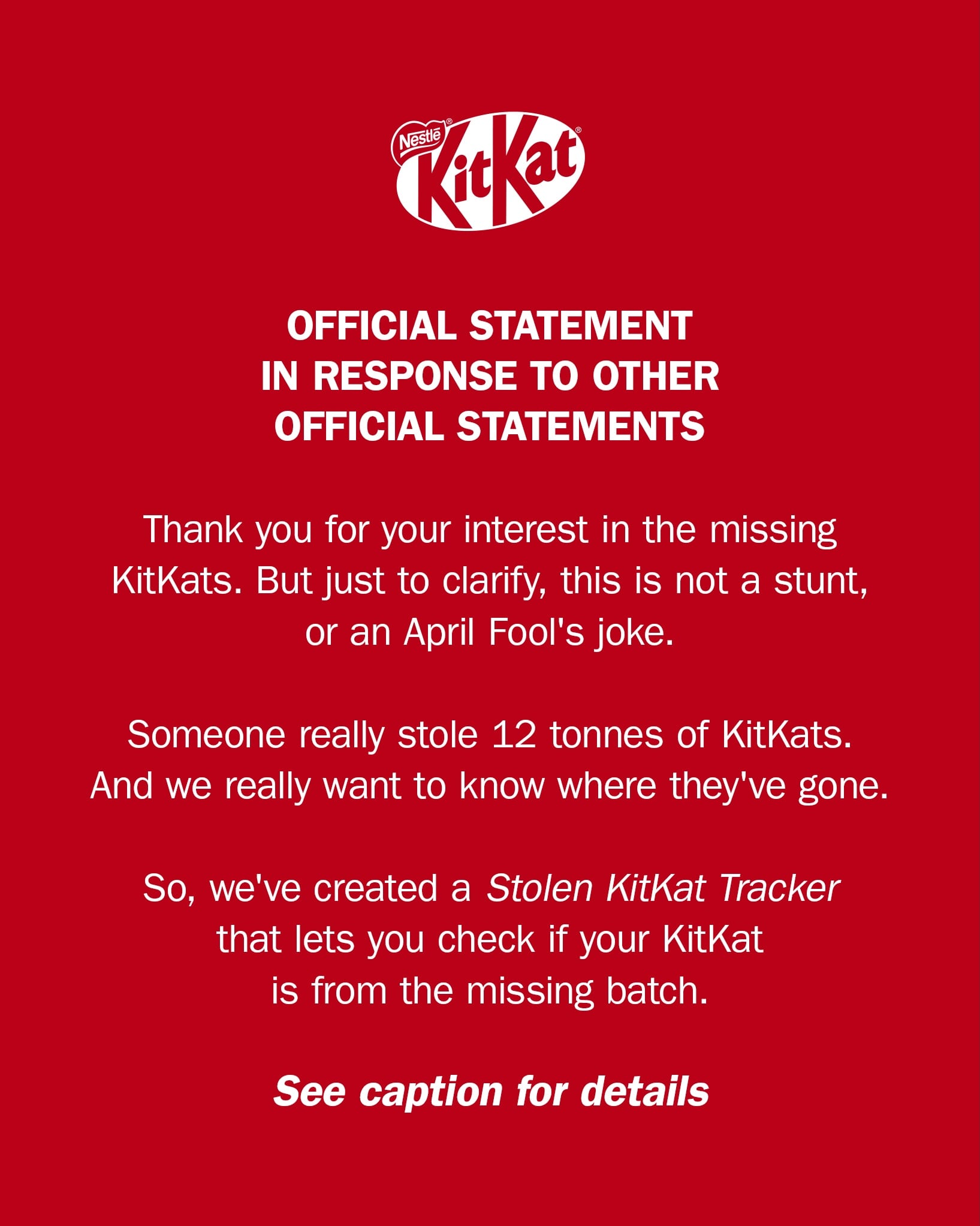 KitKat crea herramienta para saber si tu chocolate es de un cargamento robado