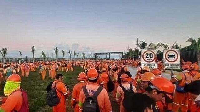 Trabajadores en Dos Bocas