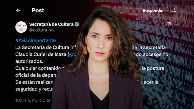 Secretaría de Cultura alerta por hackeo a la cuenta de X de Claudia Curiel de Icaza