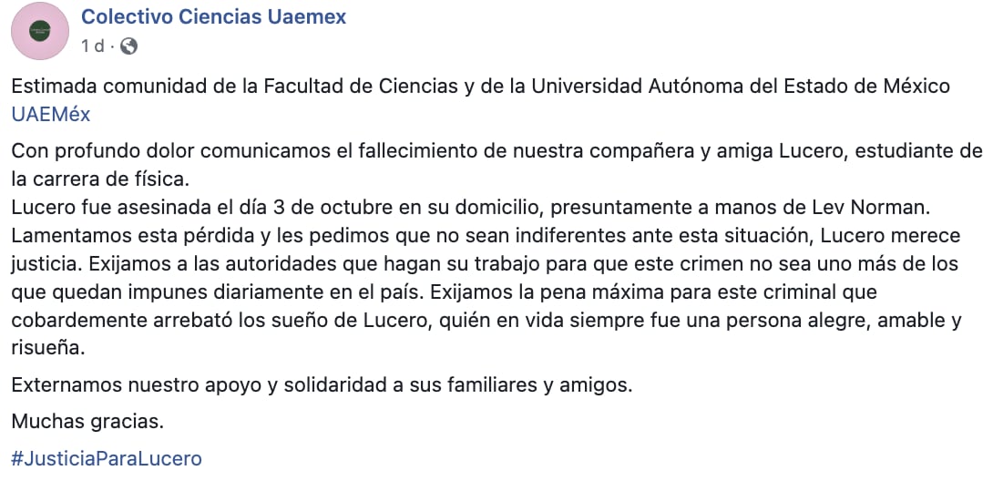 Feminicidio de Lucero