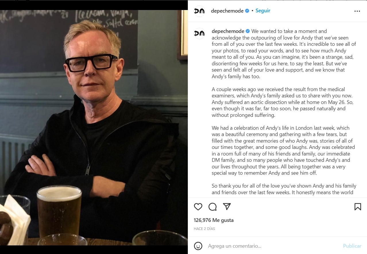 Comunicado de Depeche Mode