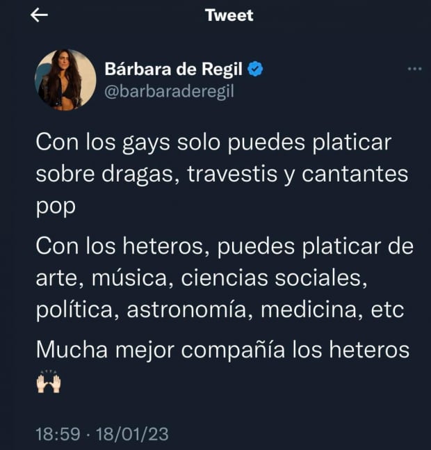 ¿Bárbara de Regil fue cancelada por un tuit homofóbico? Esto sabemos