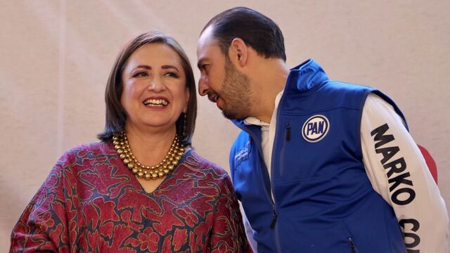 Xóchitl Gálvez y Marko Cortés, presidente nacional del PAN