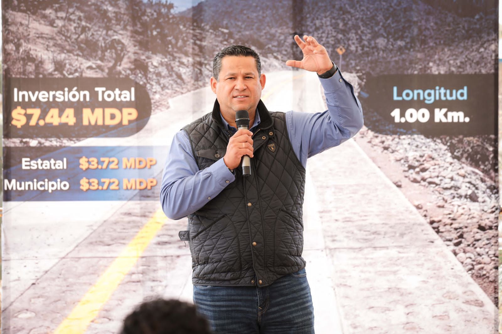 Diego Sinhue Rodríguez en San Luis de la Paz, Guanajuato.