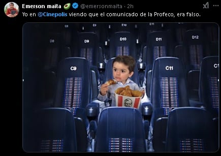 Meme de lista de alimentos que puedes entrar al cine de Profeco fue falsa.