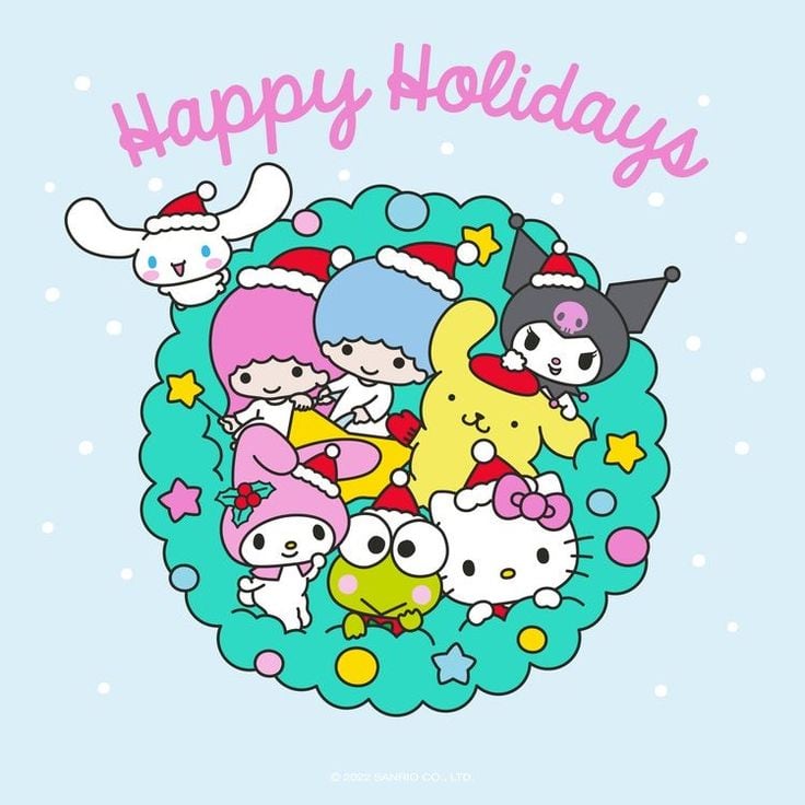 8 tarjetas navideñas de Hello Kitty para imprimir y regalar a tus seres queridos en Navidad