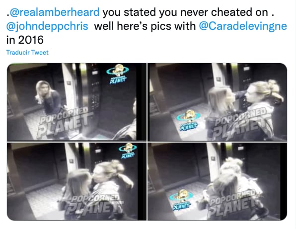 Imágenes de Amber Heard con Cara Delevigne
