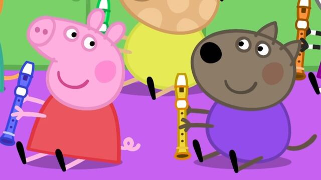 Peppa Pig aprende a tocar la flauta