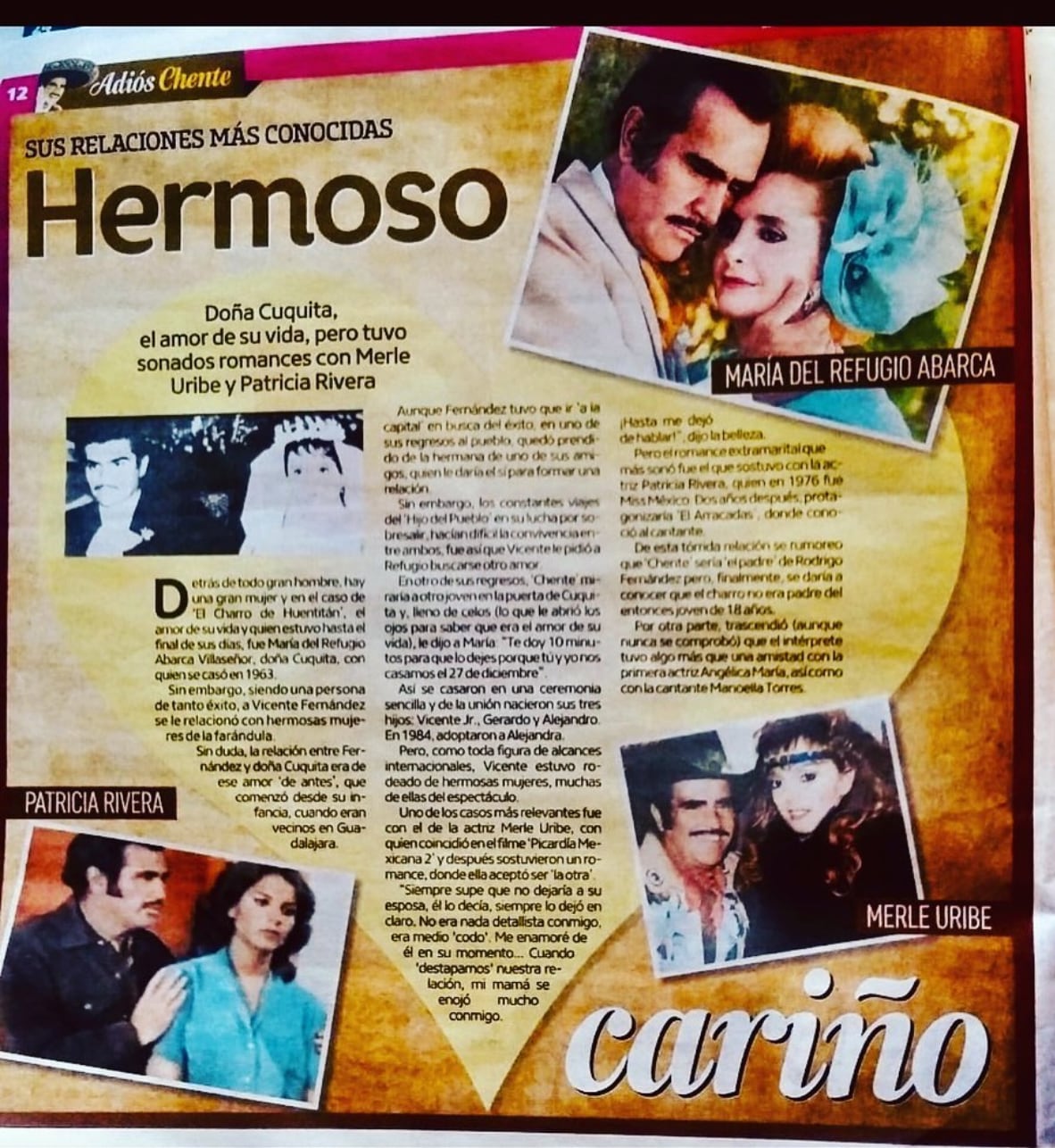 Las amantes de Vicente Fernández