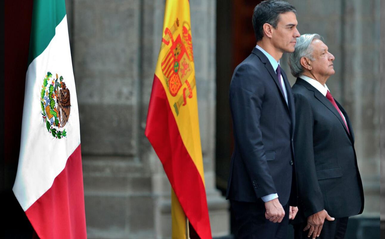 AMLO se reúne con Pedro Sánchez, presidente de España