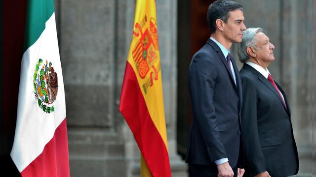 AMLO y Pedro Sánchez, presidente de España