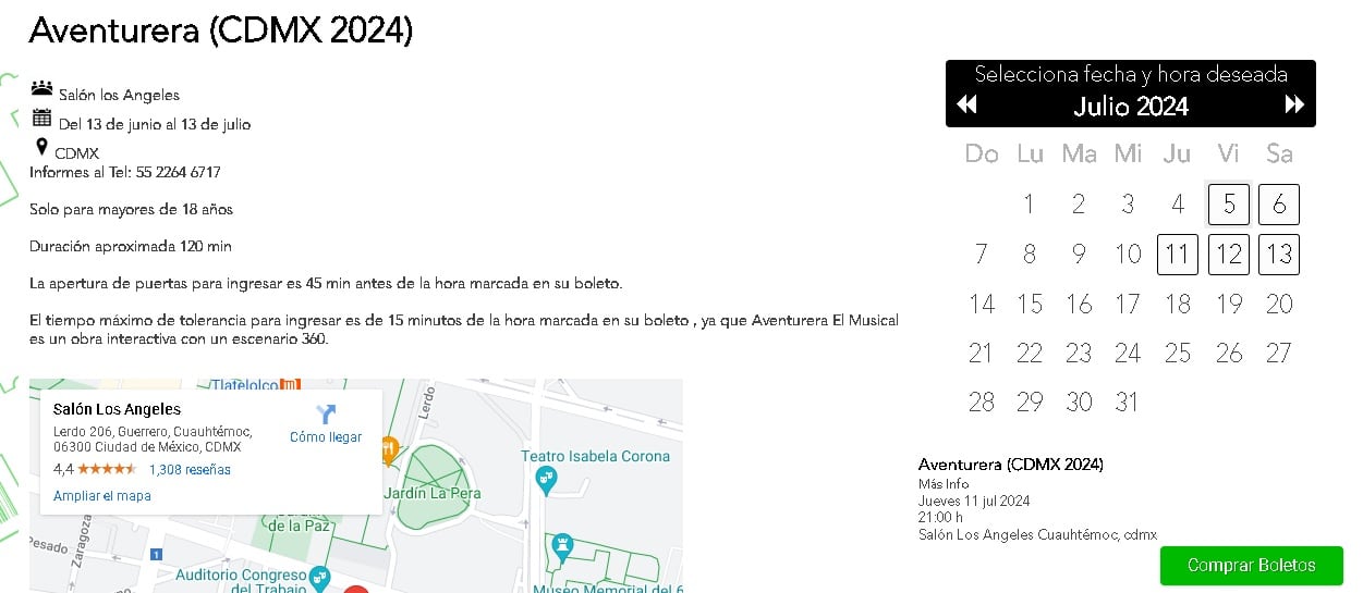 Funciones programadas para Aventurera.