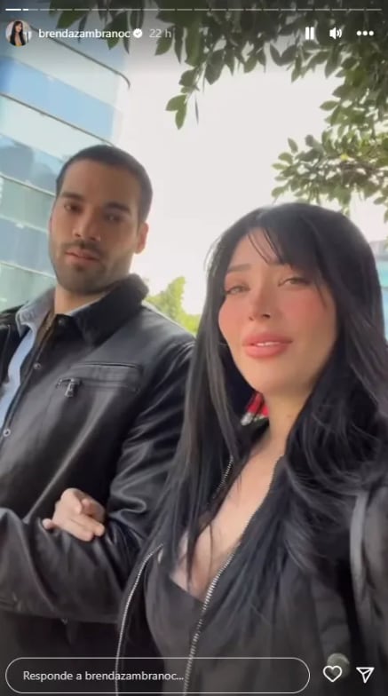 Brenda Zambrano junto a su novio Guty Carrera