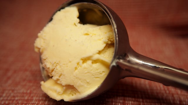 Helado sabor a vainilla