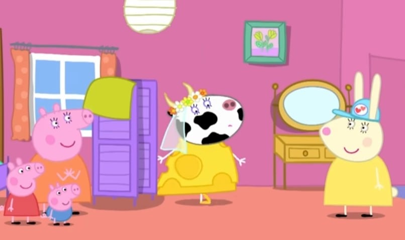 Peppa Pig en la boda del Señor Toribio y Señora Vaca