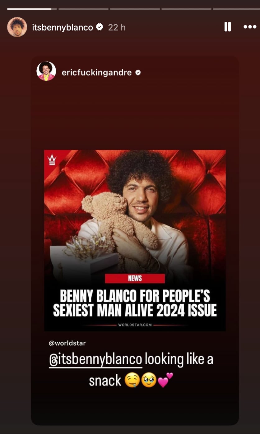 Benny Blanco es nombrado uno de los ‘Hombres más sexis del 2024′ por la revista People