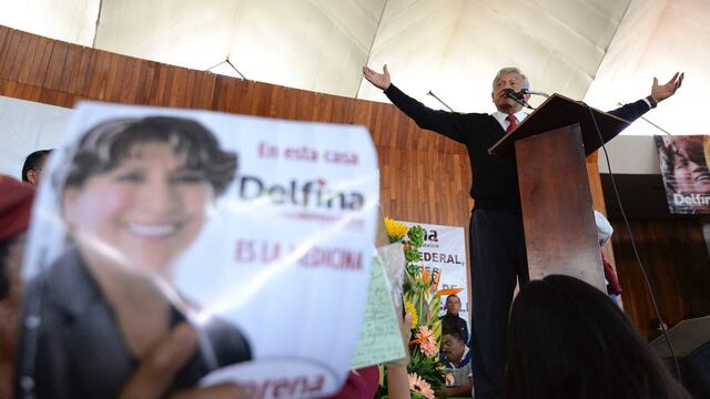 Andrés Manuel López Obrador en el Estado de México. Respaldo a Peña.