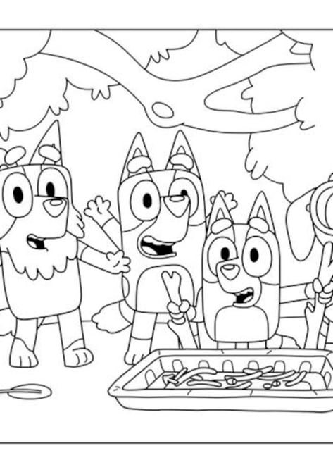 Dibujos de Honey, la amiga de Bluey que usa lentes, por el Día Mundial de la Visión