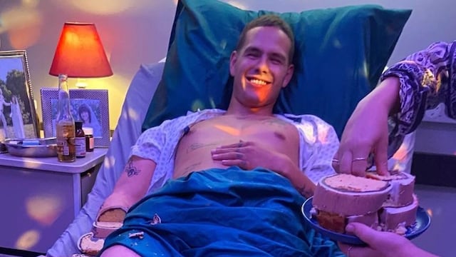 Pastel con forma de hombre